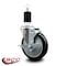 Service Caster 5'' Black Poly Swivel 1-1/2'' Expanding Stem Caster with Brake SCC-EX20S514-PPUB-BLK-TLB-112 - alternate 3